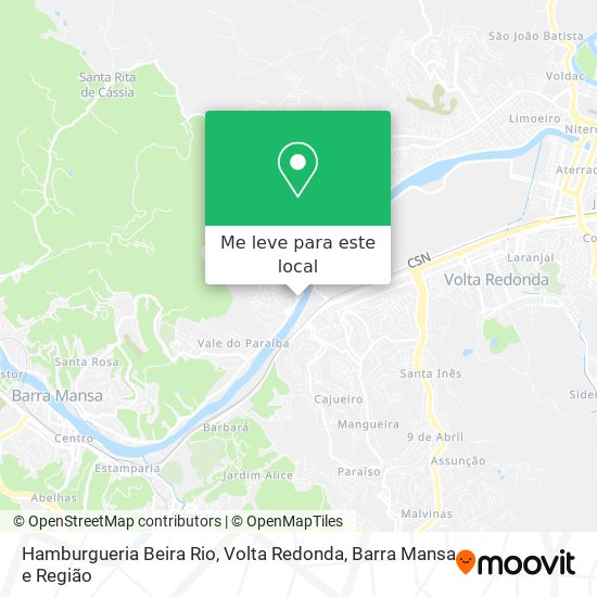 Hamburgueria Beira Rio mapa