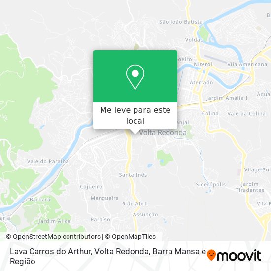 Lava Carros do Arthur mapa