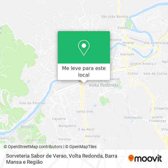 Sorveteria Sabor de Verao mapa