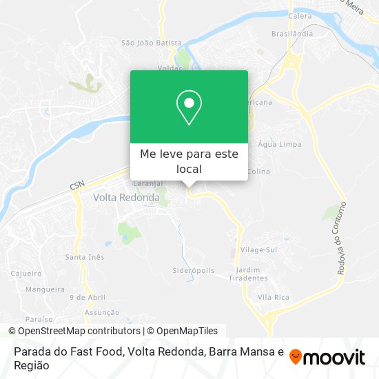 Parada do Fast Food mapa