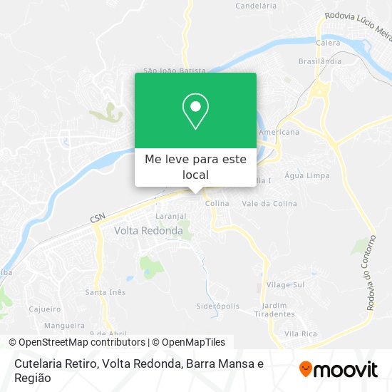Cutelaria Retiro mapa