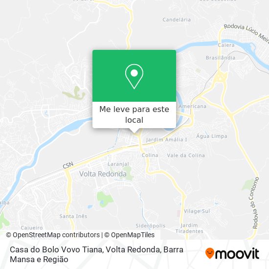 Casa do Bolo Vovo Tiana mapa