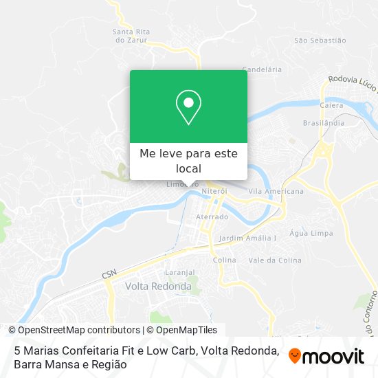 5 Marias Confeitaria Fit e Low Carb mapa