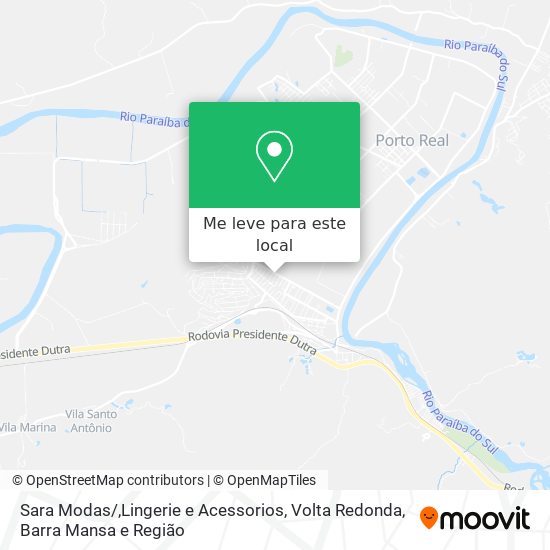 Sara Modas / ,Lingerie e Acessorios mapa