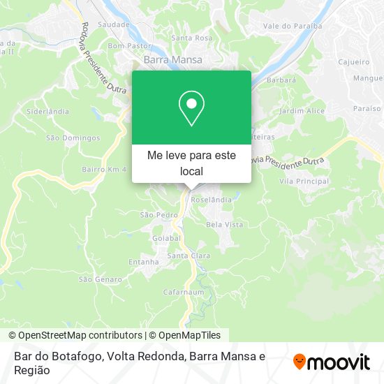 Bar do Botafogo mapa