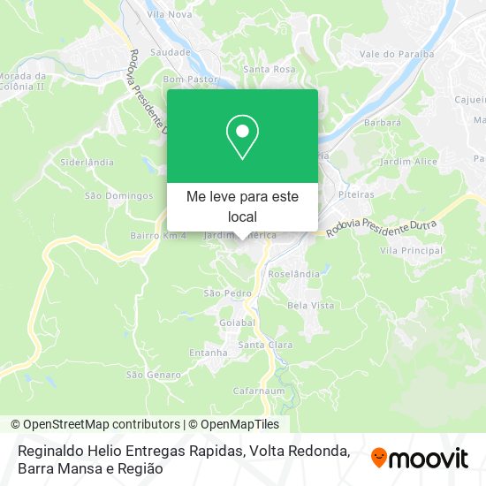 Reginaldo Helio Entregas Rapidas mapa