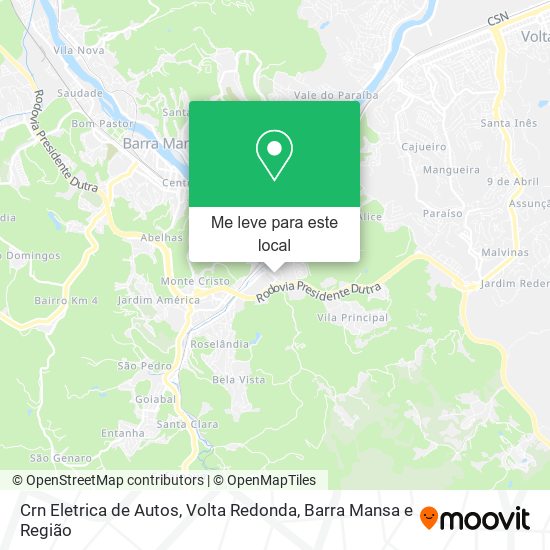 Crn Eletrica de Autos mapa