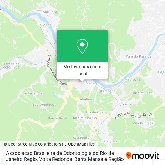 Associacao Brasileira de Odontologia do Rio de Janeiro Regio mapa