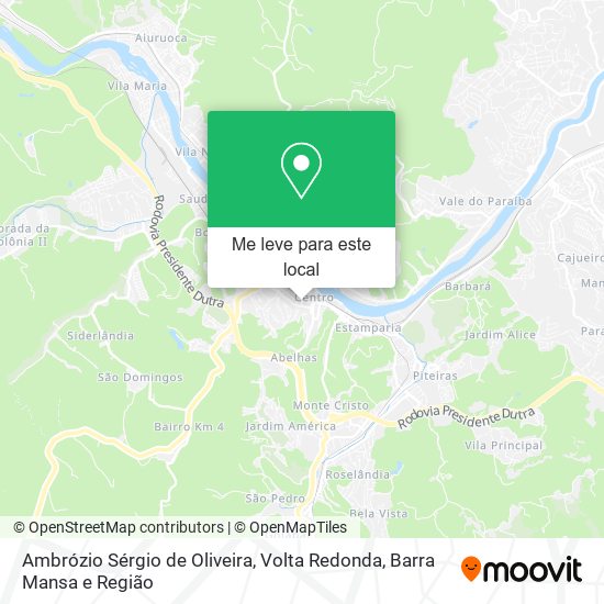 Ambrózio Sérgio de Oliveira mapa
