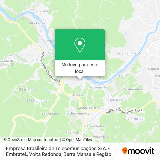 Empresa Brasileira de Telecomunicações S / A. - Embratel. mapa