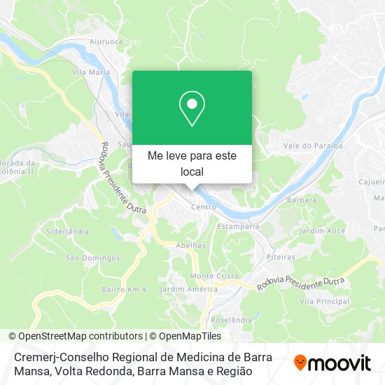 Cremerj-Conselho Regional de Medicina de Barra Mansa mapa