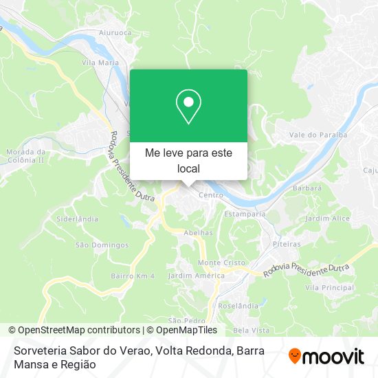 Sorveteria Sabor do Verao mapa