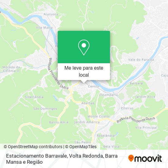 Estacionamento Barravale mapa