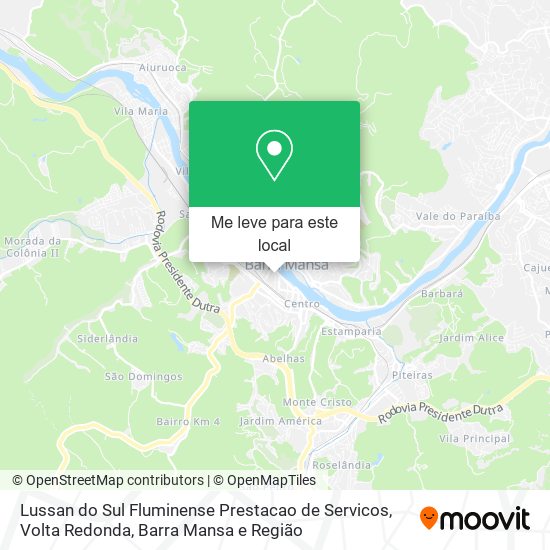 Lussan do Sul Fluminense Prestacao de Servicos mapa