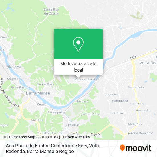 Ana Paula de Freitas Cuidadora e Serv mapa