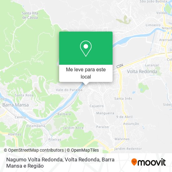 Nagumo Volta Redonda mapa