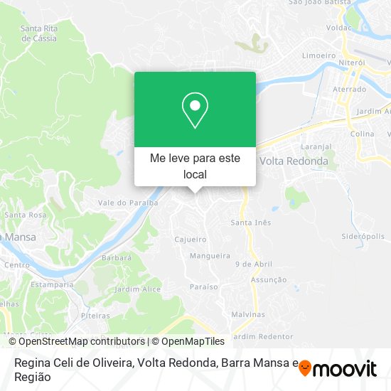 Regina Celi de Oliveira mapa