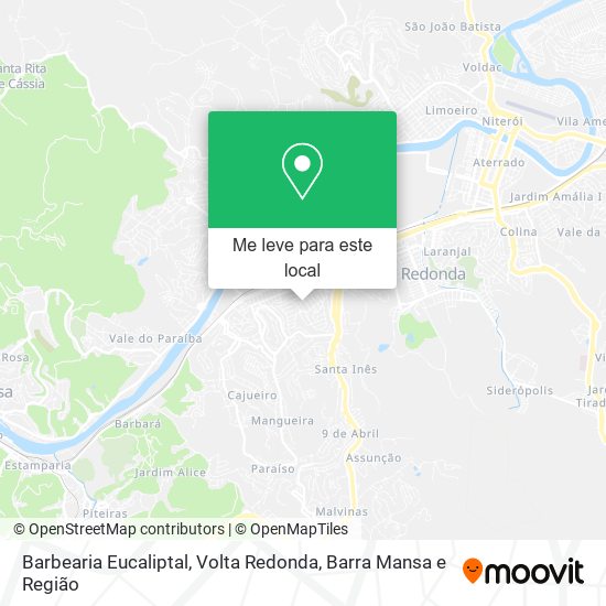 Barbearia Eucaliptal mapa