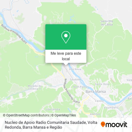 Nucleo de Apoio Radio Comunitaria Saudade mapa