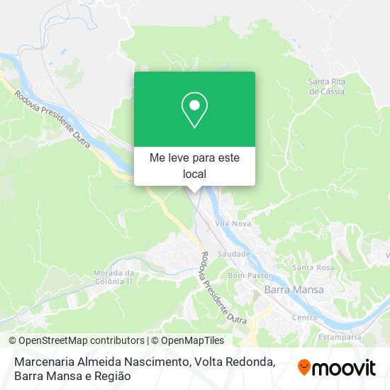 Marcenaria Almeida Nascimento mapa