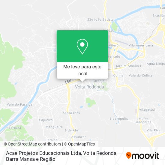 Acae Projetos Educacionais Ltda mapa