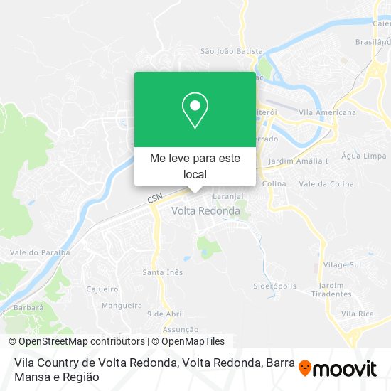 Vila Country de Volta Redonda mapa
