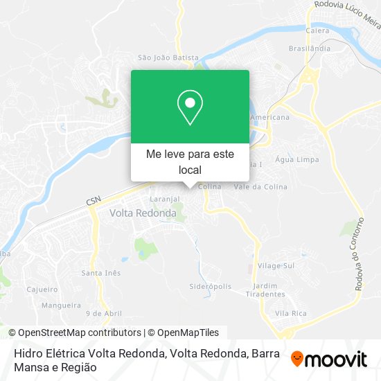 Hidro Elétrica Volta Redonda mapa