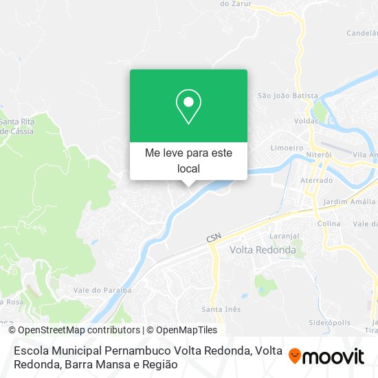 Escola Municipal Pernambuco Volta Redonda mapa