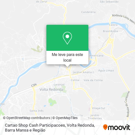 Cartao Shop Cash Participacoes mapa