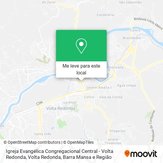 Igreja Evangélica Congregacional Central - Volta Redonda mapa