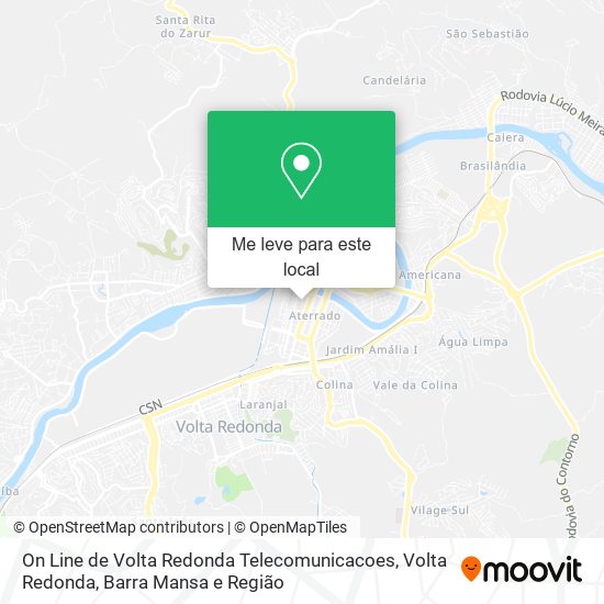 On Line de Volta Redonda Telecomunicacoes mapa