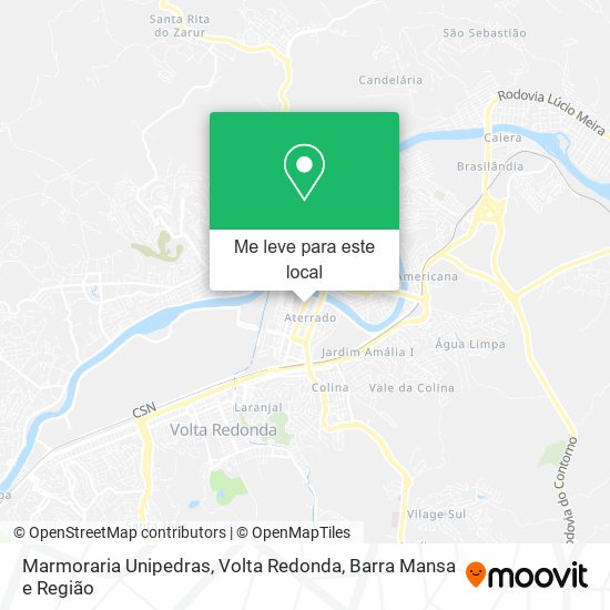 Marmoraria Unipedras mapa