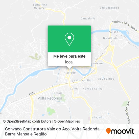 Convaco Construtora Vale do Aço mapa