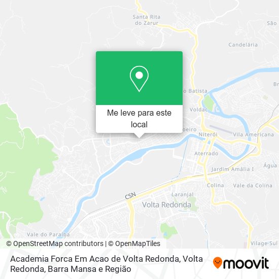 Academia Forca Em Acao de Volta Redonda mapa