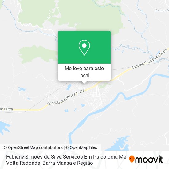 Fabiany Simoes da Silva Servicos Em Psicologia Me mapa