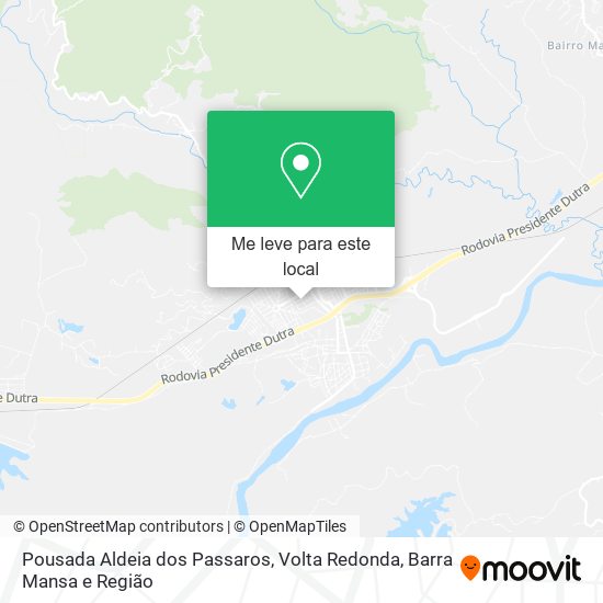 Pousada Aldeia dos Passaros mapa