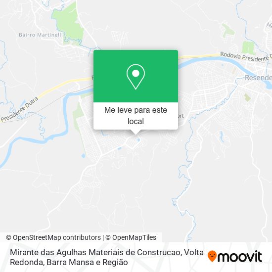 Mirante das Agulhas Materiais de Construcao mapa