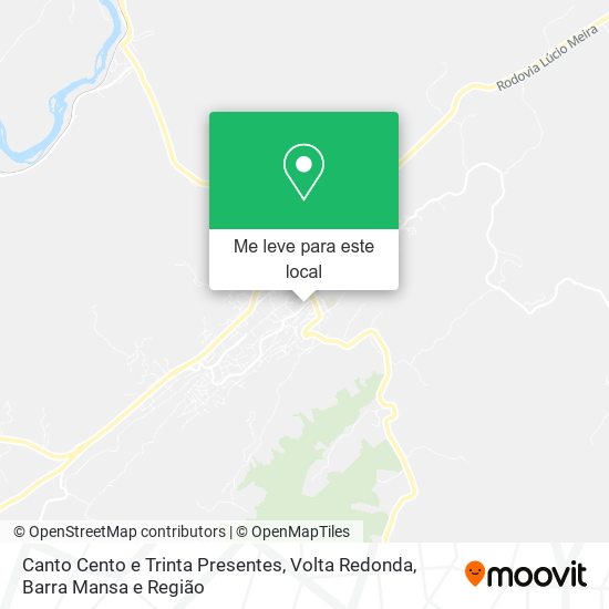 Canto Cento e Trinta Presentes mapa