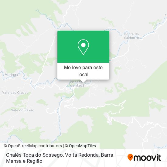 Chalés Toca do Sossego mapa