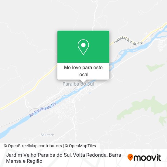 Jardim Velho Paraiba do Sul mapa