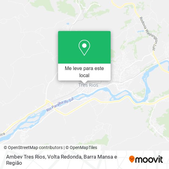Ambev Tres Rios mapa