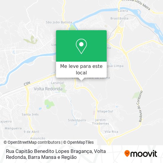 Rua Capitão Benedito Lopes Bragança mapa