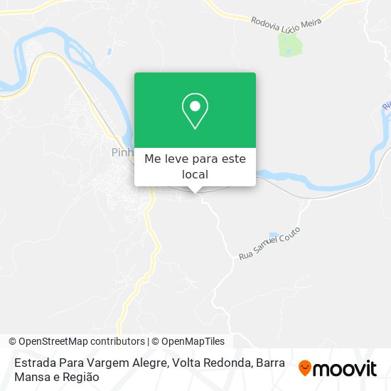 Estrada Para Vargem Alegre mapa