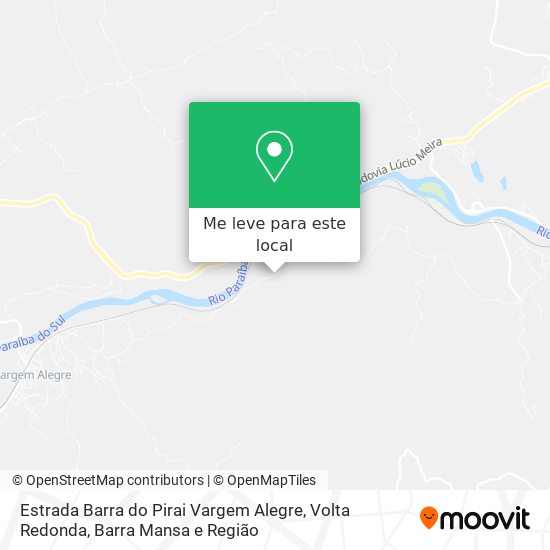 Estrada Barra do Pirai Vargem Alegre mapa