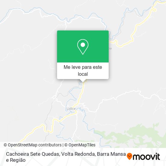 Cachoeira Sete Quedas mapa