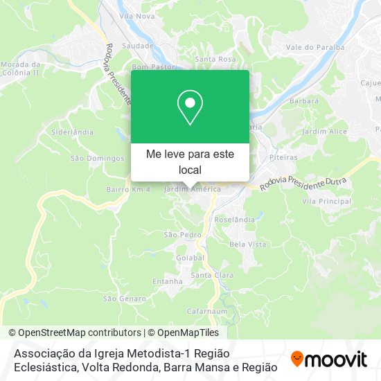 Associação da Igreja Metodista-1 Região Eclesiástica mapa