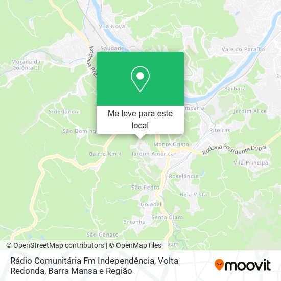 Rádio Comunitária Fm Independência mapa