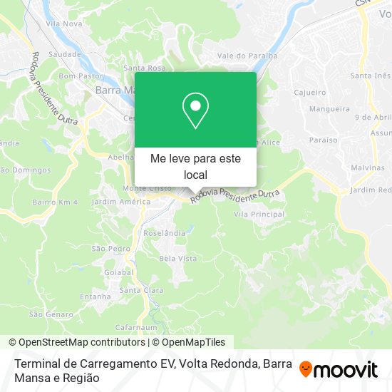 Terminal de Carregamento EV mapa