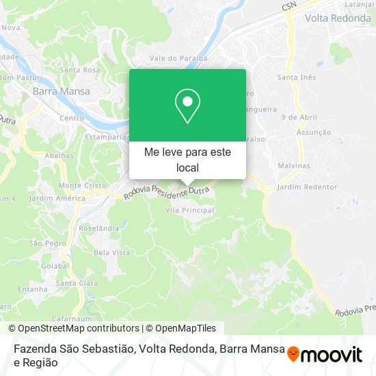 Fazenda São Sebastião mapa
