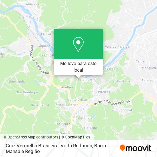 Cruz Vermelha Brasileira mapa